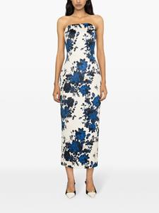 Emilia Wickstead Yulie floral-print taffeta dress - Beige