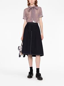 Thom Browne Geruite blouse - Wit