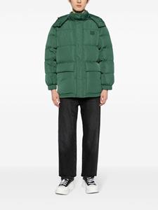 Maison Kitsuné Gewatteerde jas met geborduurd logo en capuchon - Groen