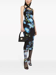 Dolce & Gabbana Halterjurk met bloemenprint - Zwart