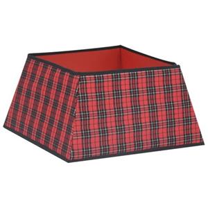 VIDAXL Kerstboomrok 48x48x25 Cm Rood En Zwart