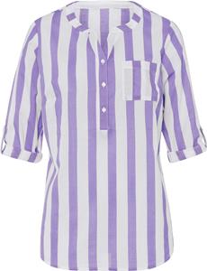 Dames Comfortabele blouse lavendel/wit gestreept Größe