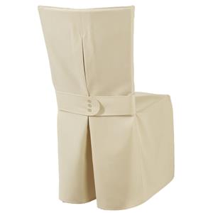 ERWIN M. Stoelhoes Noblesse met knoopsluiting; 47x39x95 cm (BxLxH); crème wit