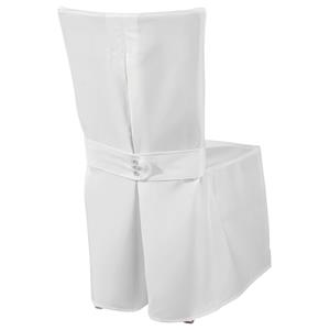 ERWIN M. Stoelhoes Noblesse met knoopsluiting; 47x39x95 cm (BxLxH); wit