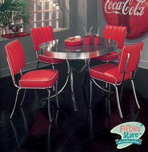 Fiftiesstore Bel-Air Retro Dinner Set Rood II