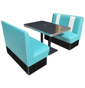 Hollywood Diner Retro Diner Set - Turquoise/Wit