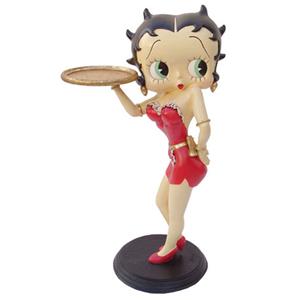 Fiftiesstore Betty Boop Serveerster Rood Beeld 3ft