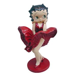 Fiftiesstore Betty Boop Classic Pose Beeld met Rode Glitters 3ft