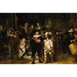 Kunstposter Rembrandt De Nachtwacht 61 x 92 cm -