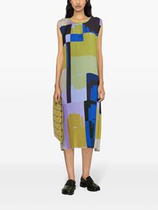 Henrik Vibskov Pull plissé jurk met geometrische print - Groen