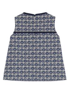 Gucci Kids Double G cotton dress - Blauw