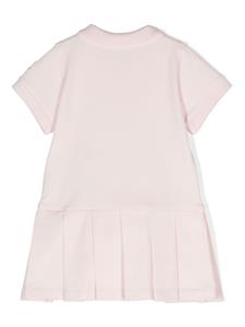Moncler Enfant piqué-weave pleated dress - Roze