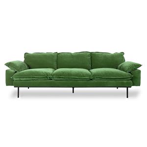 HKliving-collectie Retrosofa 4-zits royal velvet groen