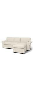 Bemz IKEA - Hoes voor 3-zitsbank Ektorp met chaise longue, Tofu, Corduroy