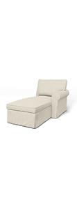 Bemz IKEA - Hoes voor chaise longue Ektorp met armleuning rechts, Tofu, Corduroy
