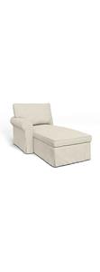 Bemz IKEA - Hoes voor chaise longue Ektorp met armleuning links, Tofu, Corduroy