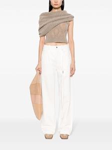 Ann Demeulemeester Broek met wijde pijpen - Wit