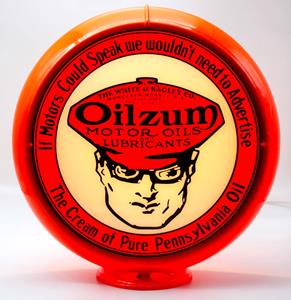 Fiftiesstore Oilzum Logo Gas Benzinepomp Bol - Glazen Lenzen