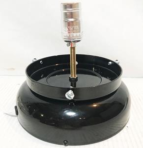 Fiftiesstore Lamp met Voet voor Benzinepomp Bol - Zwart
