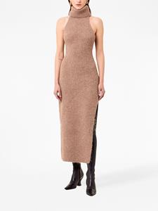 Nicholas Geribbelde jurk - Beige