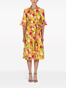 Carolina Herrera Jurk met bloemenprint - Geel