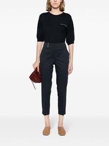 Peserico high-waist cropped trousers - Blauw