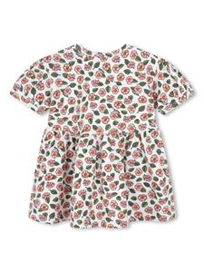 Kenzo Kids Katoenen flared jurk met bloemenprint - Wit