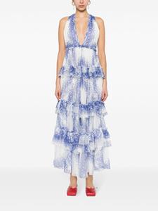 Philosophy Di Lorenzo Serafini floral-print tulle dress - Blauw