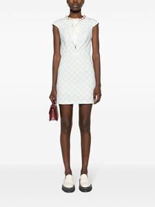 Elisabetta Franchi monogram-print chain-detailed dress - Groen