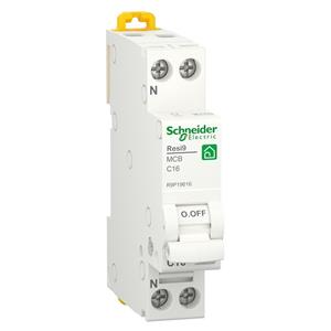 Schneider Electric Resi 9 installatieautomaat 1P+N C16 6KA
