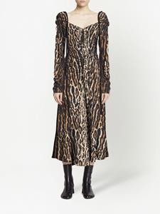 Proenza Schouler Jurk met luipaardprint - Bruin