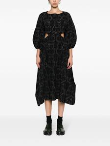 Henrik Vibskov Delivery cut-out perforated dress - Zwart