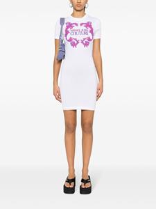 Versace Jeans Couture logo-print cotton dress - Wit