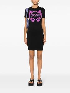 Versace Jeans Couture logo-print cotton dress - Zwart