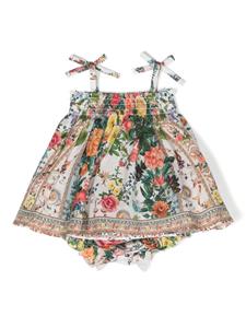 Camilla Kids Renaissance Romance-print cotton dress - Oranje