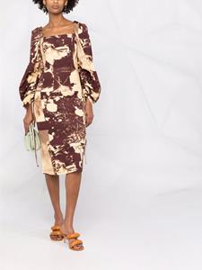 Rejina Pyo Jurk met print - Beige