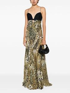 Roberto Cavalli leopard-print long dress - Bruin