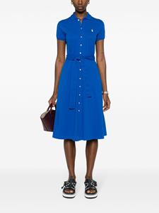 Polo Ralph Lauren Polo Pony-embroidered polo dress - Blauw