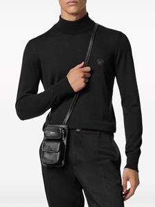 Versace Schoudertas met logoprint - Zwart