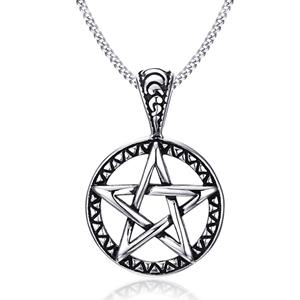 Mendes heren ketting Edelstaal Pentagram