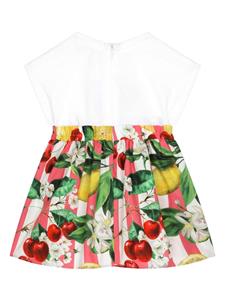Dolce & Gabbana Kids Jurk met fruitprint - Wit