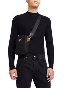 Giuseppe Zanotti Thoby schoudertas met logoplakkaat - Zwart