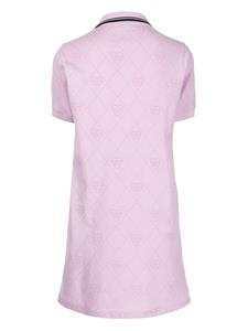 CHOCOOLATE Polojurk met logo jacquard - Paars