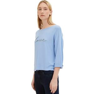 TOM TAILOR 3/4-Arm-Shirt, mit aufgesticktem Schriftzug