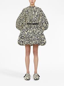 Jil Sander Jurk met bloemenprint - Zwart