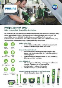 Philips X30SLIMX1 Xperion 3000 Slim LED Arbeitsleuchte akkubetrieben 5W 500lm