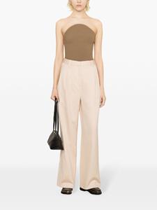 Loulou Studio Broek met wijde pijpen - Roze
