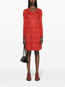 Missoni Jurk met zigzag patroon - Rood