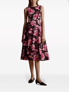 Adam Lippes Eloise jurk met bloemenprint - Zwart
