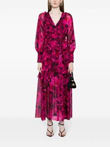 Marchesa Rosa Leilani axi-jurk met bloemenprint - Roze